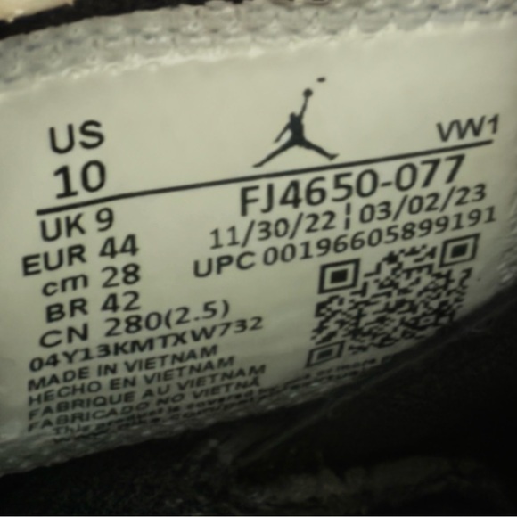 Air Jordan 6 Rings FJ4650-077 White & Light Smoke Grey Shoes Sneakers Mens 10 main image 6